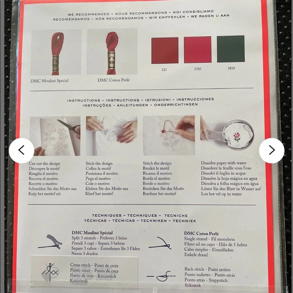 DMC Magic Paper Flowers Design Sheet for Cross Stitch Embroidery - 2 pack - Picture 3 of 5